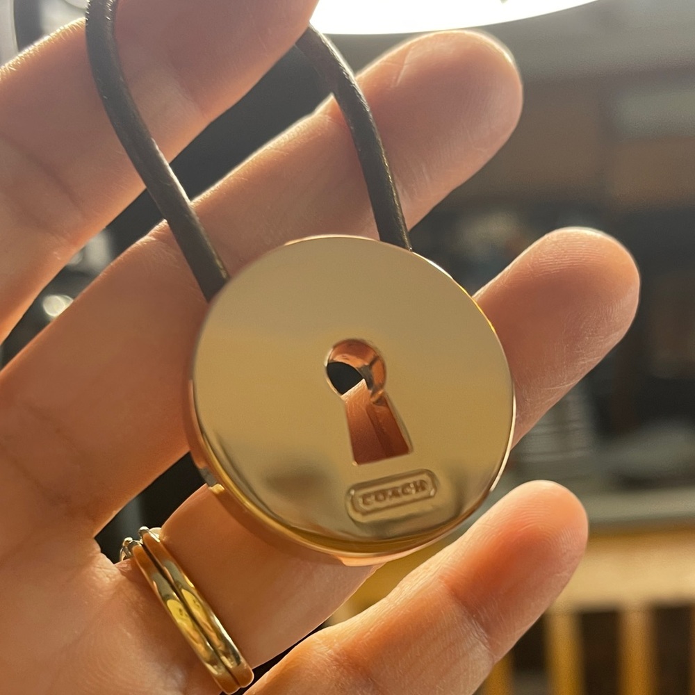 Coach Rose Gold Keychain with Brown Coach Pen - Picture 2 of 7